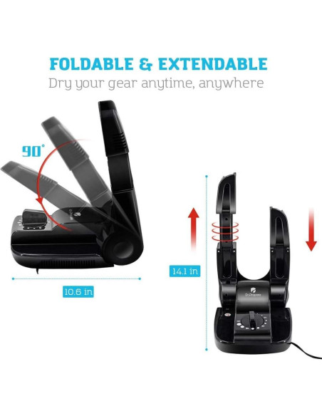 Secador de Botas Dr. Prepare con Temporizador y Rack Ajustable