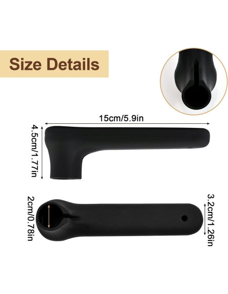 Cubiertas de Manijas de Puerta de Silicona Elfzone 4 Pcs