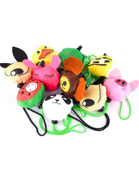 10 Bolsas de Compras Plegables Ecológicas YUYIKES Animales