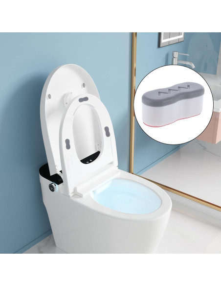 Elevador de Asiento de Inodoro Salbsever 4 Pcs Ajustable 1.9-2.5 cm