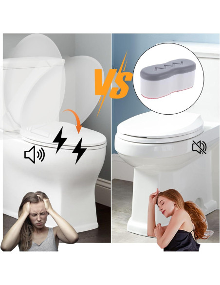 Elevador de Asiento de Inodoro Salbsever 4 Pcs Ajustable 1.9-2.5 cm