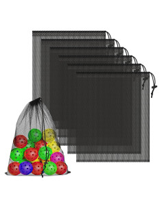 6 Bolsas de Malla con Cierre COIDEA 35x43 cm Negro