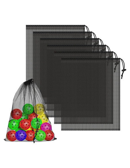 6 Bolsas de Malla con Cierre COIDEA 35x43 cm Negro