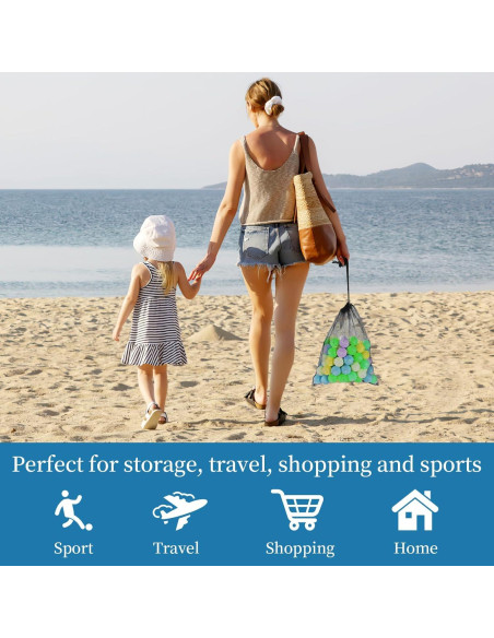 6 Bolsas de Malla con Cierre COIDEA 35x43 cm Negro