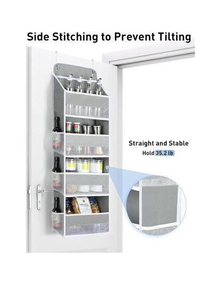 Organizador sobre la puerta Yecaye 4 Niveles 15.9 kg Gris Organizador sobre la puerta Yecaye 4 Niveles 15.9 kg Gris
