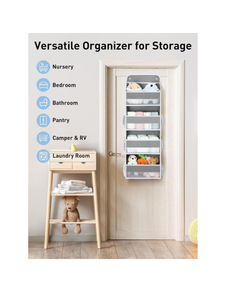 Organizador sobre la puerta Yecaye 4 Niveles 15.9 kg Gris Organizador sobre la puerta Yecaye 4 Niveles 15.9 kg Gris