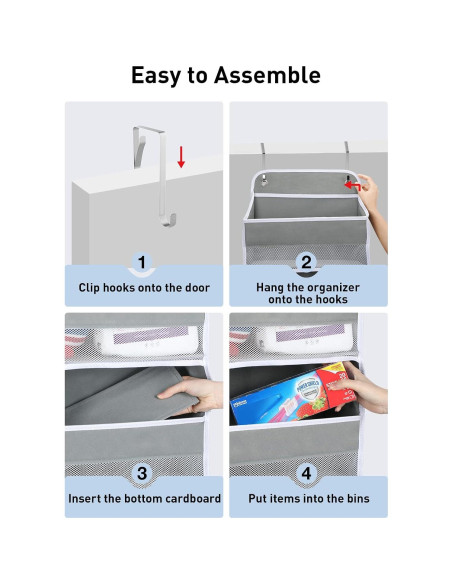 Organizador sobre la puerta Yecaye 4 Niveles 15.9 kg Gris Organizador sobre la puerta Yecaye 4 Niveles 15.9 kg Gris