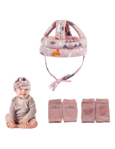 Casco de Seguridad Bebé NC BB-1003 Ajustable Transpirable Rosa