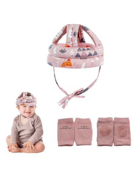 Casco de Seguridad Bebé NC BB-1003 Ajustable Transpirable Rosa