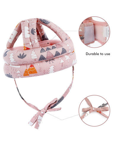 Casco de Seguridad Bebé NC BB-1003 Ajustable Transpirable Rosa