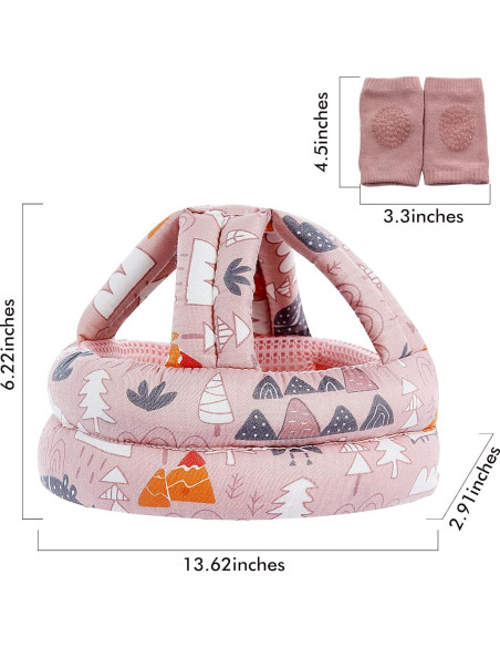 Casco de Seguridad Bebé NC BB-1003 Ajustable Transpirable Rosa