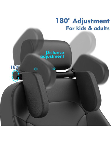 Almohada Reposacabezas JZCreater Ajustable 180 Negro