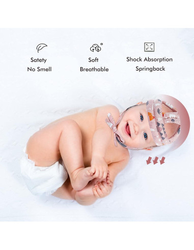 Casco de Seguridad Bebé NC BB-1003 Ajustable Transpirable Rosa