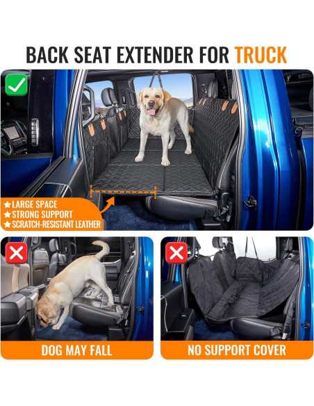 Extensor de Asiento Trasero para Perros MAXFUT Negro 145.7x76.7cm