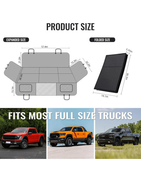 Extensor de Asiento Trasero para Perros MAXFUT Negro 145.7x76.7cm