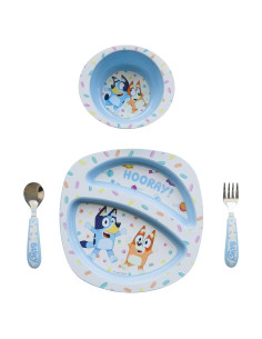 Set de Comida Bluey 4 Piezas para Niños - Libre de BPA