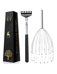 Masajeador de Cabeza USAGA 28 Púas Extensible para Relajación