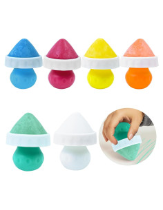 Tiza de Acera Jeyeou 6 PCS Multicolor Fácil Agarre Lavable