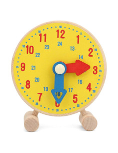 Reloj de Enseñanza para Niños SALALIS - Juguete Educativo de Madera