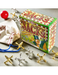 Juego de Jacks Casa de Canicas con Pelota y Bolsa - 3 años+ 2