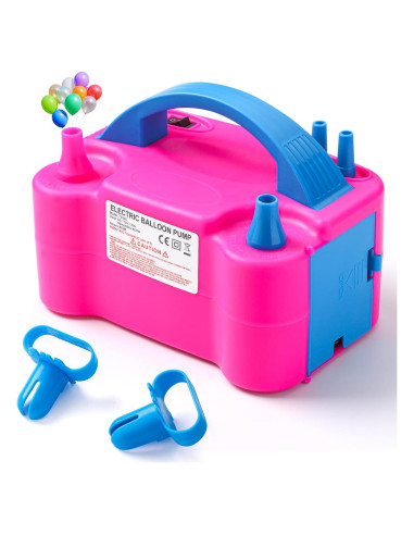 Bomba de Globo Eléctrica Voircoloria 600W Doble Boquilla