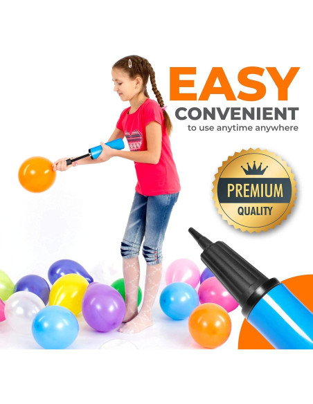 Bomba de aire manual TIALLY 23 cm para globos y flotadores