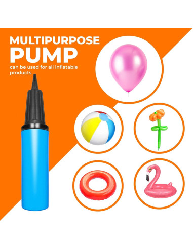 Bomba de aire manual TIALLY 23 cm para globos y flotadores