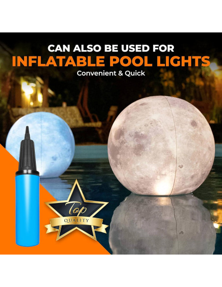 Bomba de aire manual TIALLY 23 cm para globos y flotadores