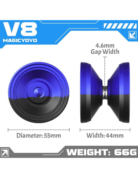 Yoyo Profesional Shungru V8 Doble Propósito con 12 Cuerdas Yoyo Profesional Shungru V8 Doble Propósito con 12 Cuerdas