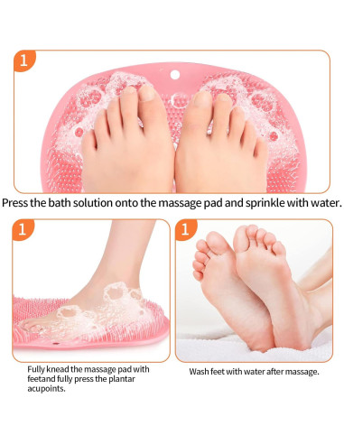 2 Alfombrillas Limpiadoras de Pies TPR Rosa y Naranja