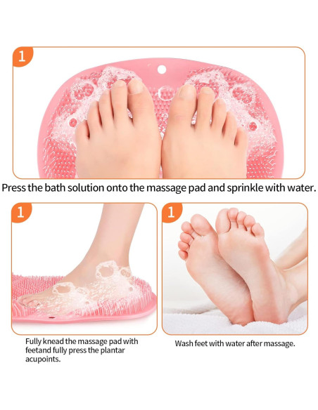 2 Alfombrillas Limpiadoras de Pies TPR Rosa y Naranja