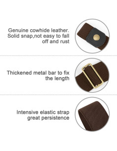 Cinturón Elástico Sin Hebilla Werforu para Hombres 3.5cm 2