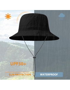 Sombrero de Cubo Impermeable Zando UPF 50+ Plegable Unisex 2