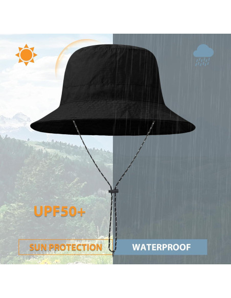 Sombrero de Cubo Impermeable Zando UPF 50+ Plegable Unisex