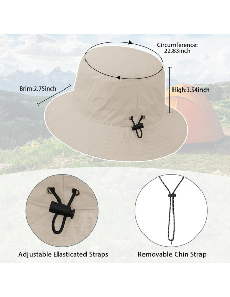 Sombrero de Cubo Impermeable Zando UPF 50+ Plegable Unisex