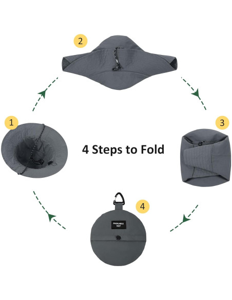 Sombrero de Cubo Impermeable Zando UPF 50+ Plegable Unisex