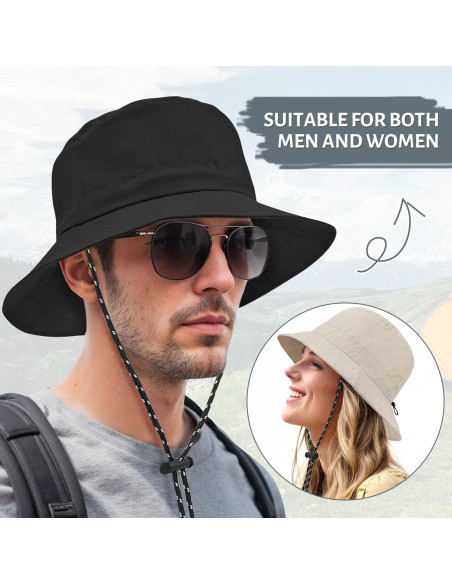 Sombrero de Cubo Impermeable Zando UPF 50+ Plegable Unisex
