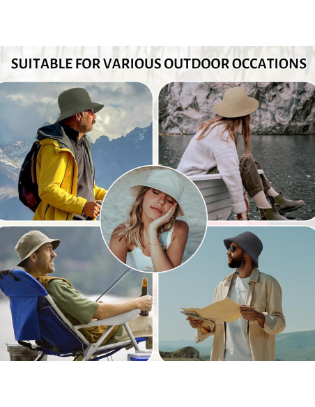 Sombrero de Cubo Impermeable Zando UPF 50+ Plegable Unisex