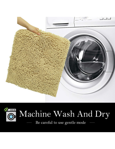 Juego de 2 Alfombrillas de Baño AINAHYVA Beige Antideslizante Juego de 2 Alfombrillas de Baño AINAHYVA Beige Antideslizante