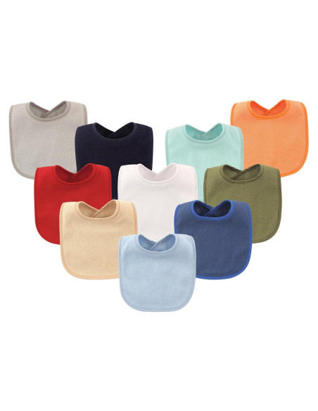 Babero Unisex Hudson Baby con Respaldo Impermeable