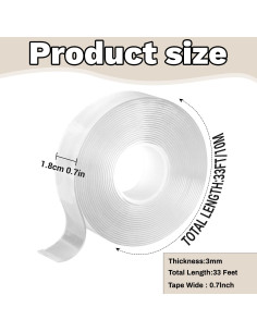 Cinta de Montaje Doble Cara Nano Qoqooice 30mm x 10m Alta Resistencia 2