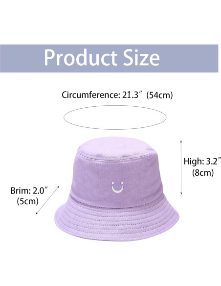 Sombrero de Sol para Niños Algodón Reversible Cara Sonriente