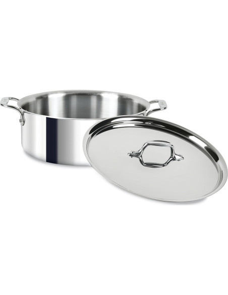 Olla de acero inoxidable All-Clad D3 6 cuartos apta inducción