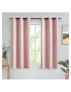 Cortinas Opacas MIULEE 2 Paneles 106.68 x 160.02 cm Rosa Bebé
