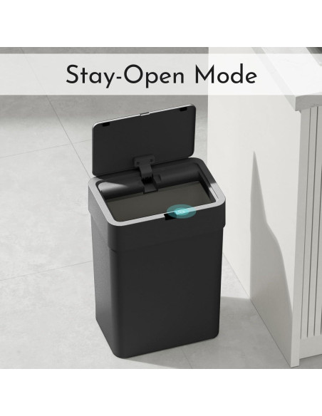 Basurero Inteligente ELPHECO 9.5L con Sensor de Movimiento Negro