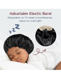 Bonete de Satén Fittia para Bebé 6-36 Meses Ajustable 2