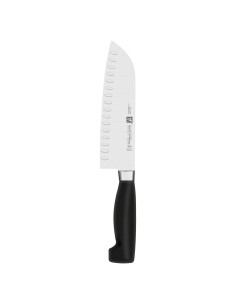 Cuchillo Santoku ZWILLING Four Star 18 cm Borde Hueco Negro