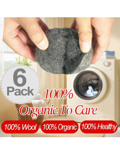 Bolas de Secado de Lana 100% Natural XIANG YXWO 6 Pcs 2