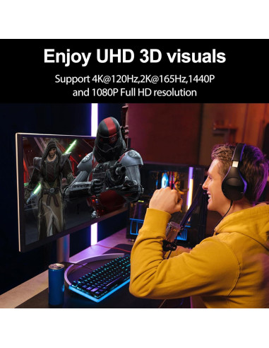 Cable HDMI 5.03m DAPRAINNO 4K 120Hz Alta Velocidad Negro