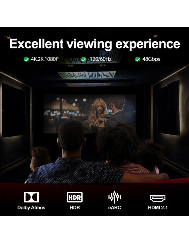 Cable HDMI 5.03m DAPRAINNO 4K 120Hz Alta Velocidad Negro